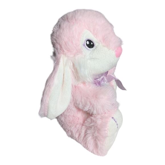Dan Dee Plush Small Hoppy Hopster Bunny Rabbit Soft Pink Stuffed Animal 8" - Picture 5 of 7